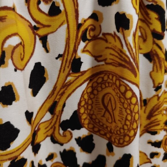 Y2K Vintage Victoria's Secret Jumpsuit Ornate Baroque Wrap Gold Black - Picture 6 of 9